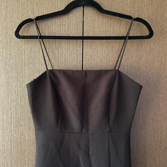 Zara Black Tube Midi Dress with Slit - Picture 3 of 8